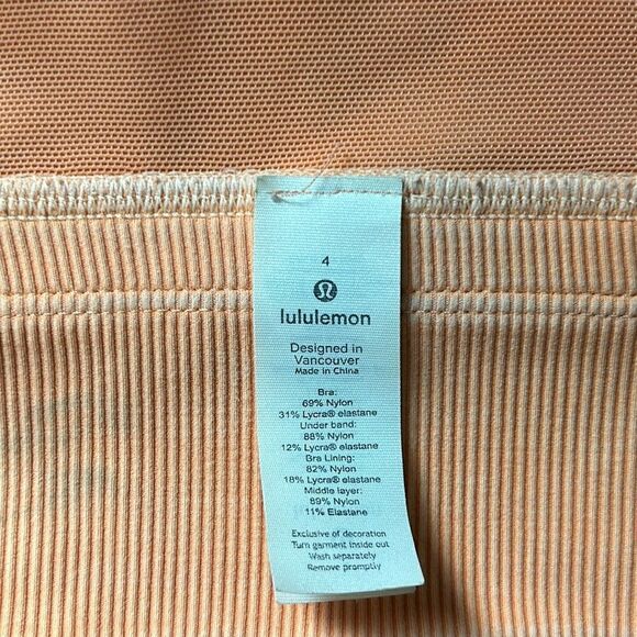 Women’s Lululemon sport bra size 4 shirt top - Picture 9 of 10